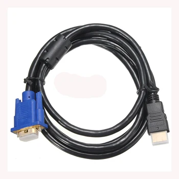 

HDTV 1.8M HDMI Male to VGA adapter Cable connector cable for PC TV Black