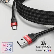 PZOZ Micro Usb кабель 3A Быстрая зарядка для samsung huawei Xiaomi redmi LG кабель для передачи данных Android мобильный телефон зарядное устройство Шнур Microusb