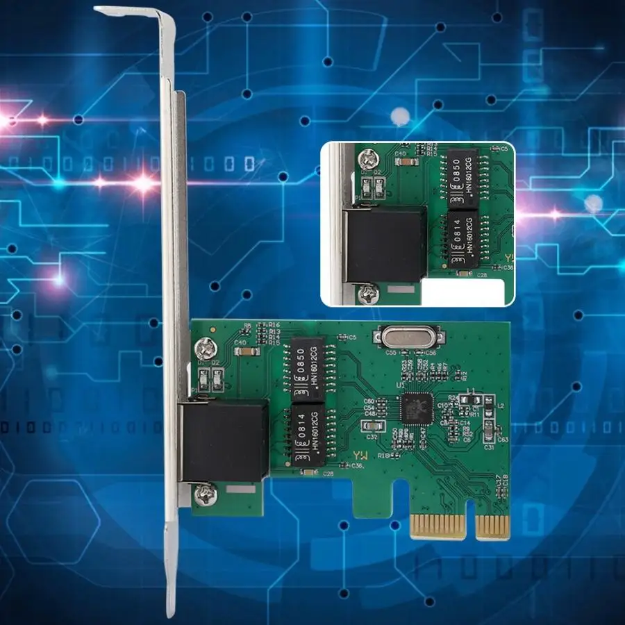 PCI E однопортовая настольная сетевая карта Realtek RTL8111E 10/100 Мбит/с гигабитная Ethernet