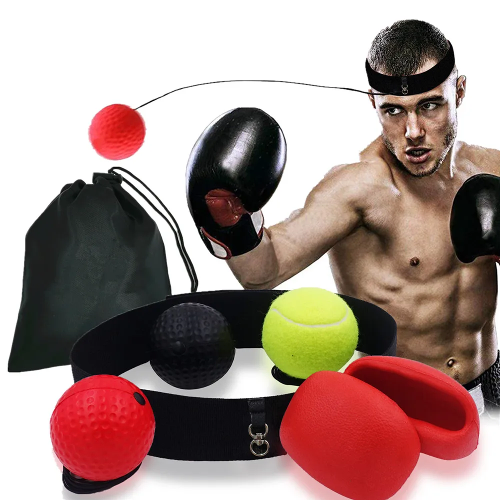 Boxkampf PU Ball mit Kopfband für Reflex Reaktionsgeschwindigkeit Training 