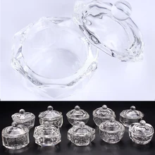 1 шт. акриловый порошок жидкое прозрачное стекло окунание блюдо Крышка Чаша подстаканник оборудование для маникюра инструмент для ногтей для дизайна ногтей 10 Patern