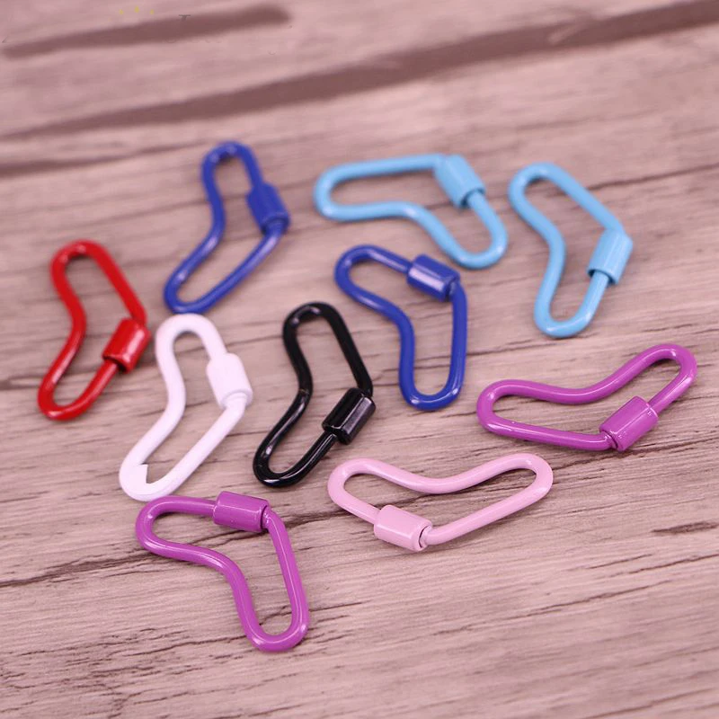 

2PCS, Heart Shape DIY Jewelry Clasps Lock Carabiner Enamel Copper Connector For Jewelry Making