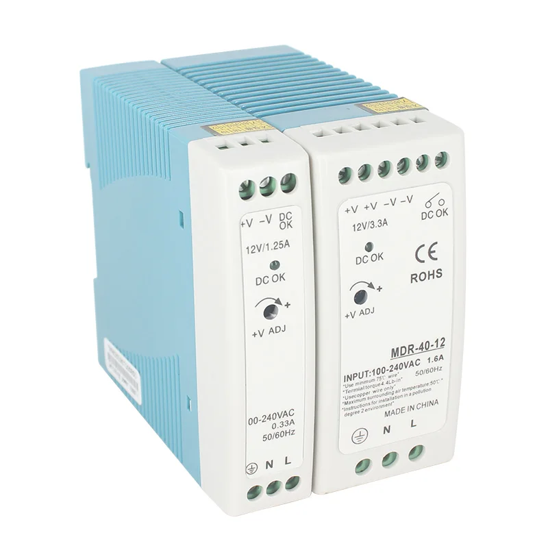 Переключатель питания на din-рейке MDR-10W 20 Вт 40 60 5 в 12 В 24 48 выходной QIDIAN импульсный