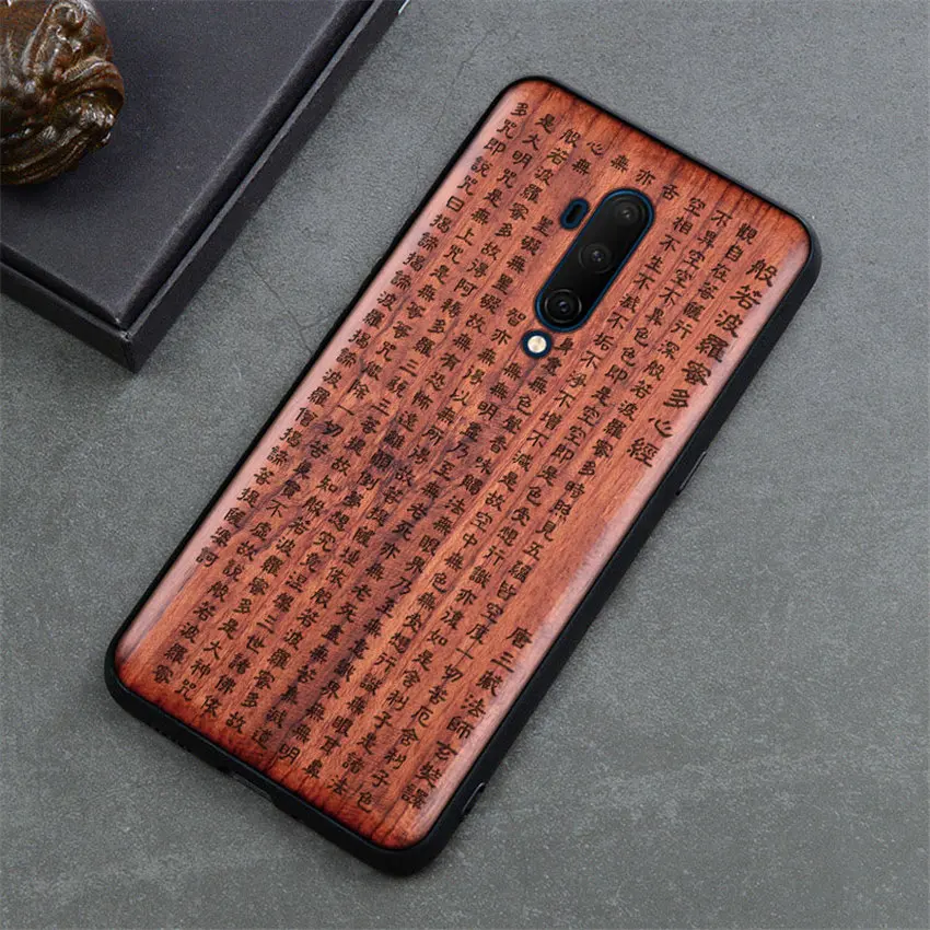 Oneplus 7 t чехол one plus 7 t pro Чехол пластиковый резной деревянный ящик coque boogic Oneplus 7 t Oneplus 7 pro Чехол по индивидуальному заказу