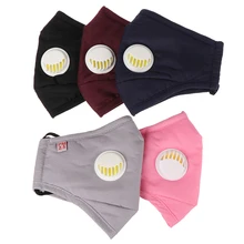 Дышащий хлопок PM2.5 фильтр противопылевая маска многоразовый дыхательный клапан противопылевые маски фильтр с активированным углем респиратор Маска