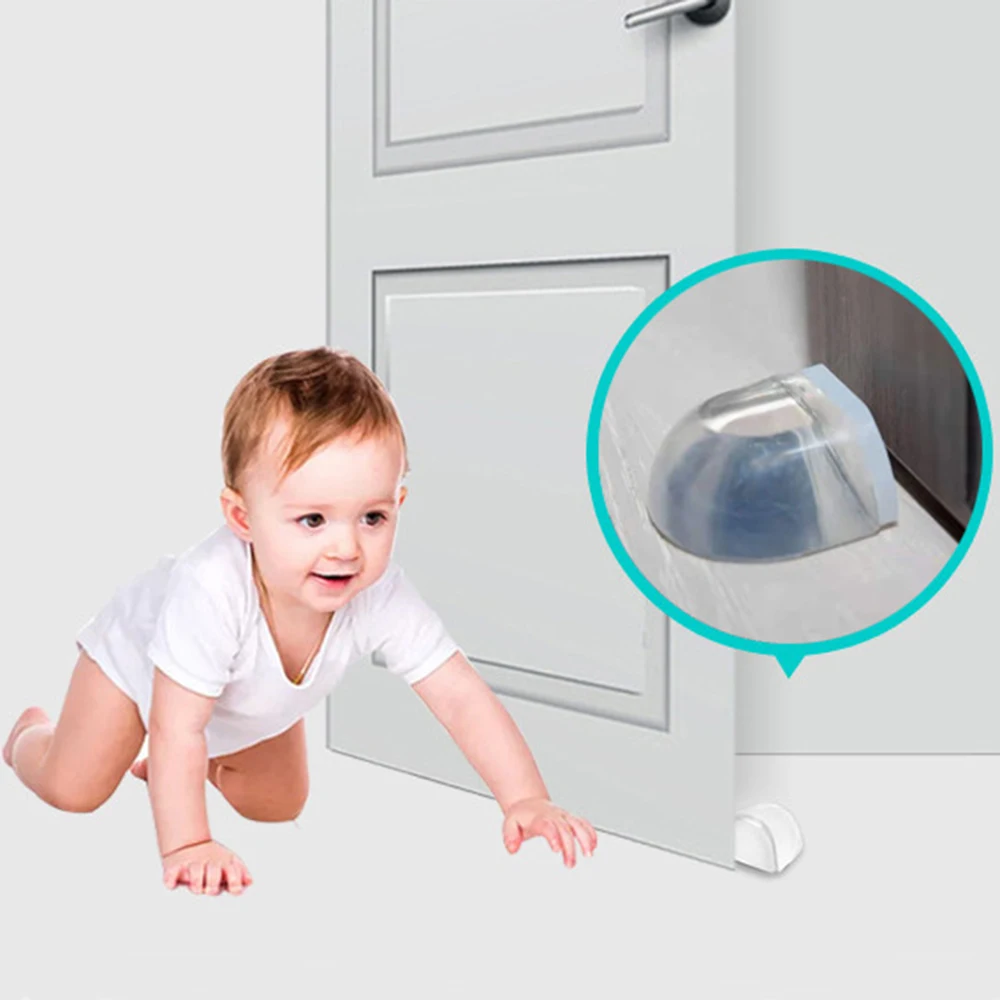Door Stopper No Need Punch Transparent Self Adhesive Door Holder Stop For Home Protect Walls And Furniture Accessories 1 Pc door stopper silicone door stopper door stopper bumpers silicone door sticker