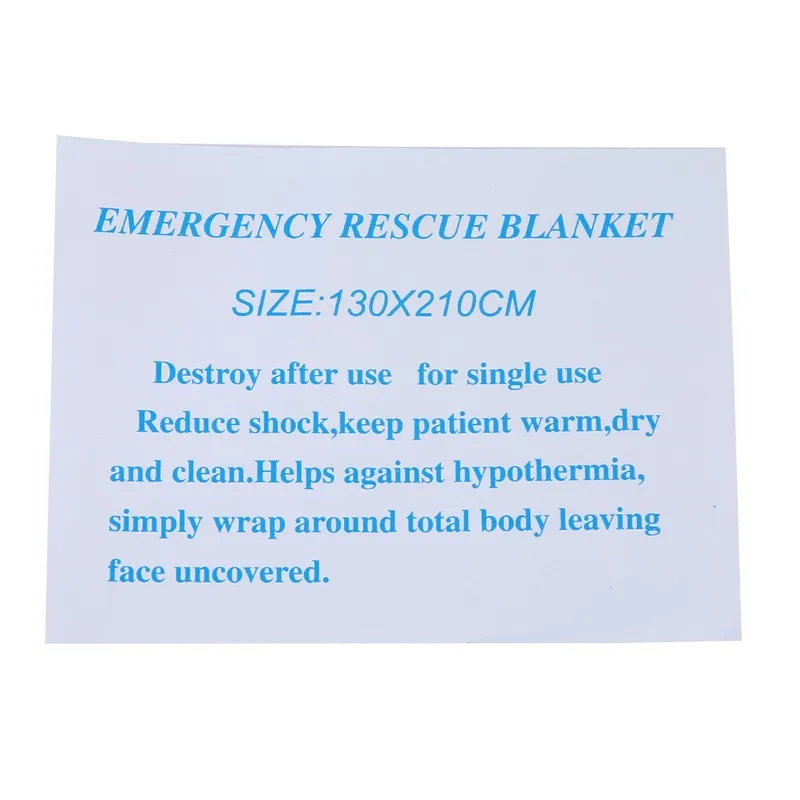 Emergency Blanket Survival Outdoor Survival Rescue Blanket Foil Thermal Space First Aid Sliver Rescue Curtain Military Blanket