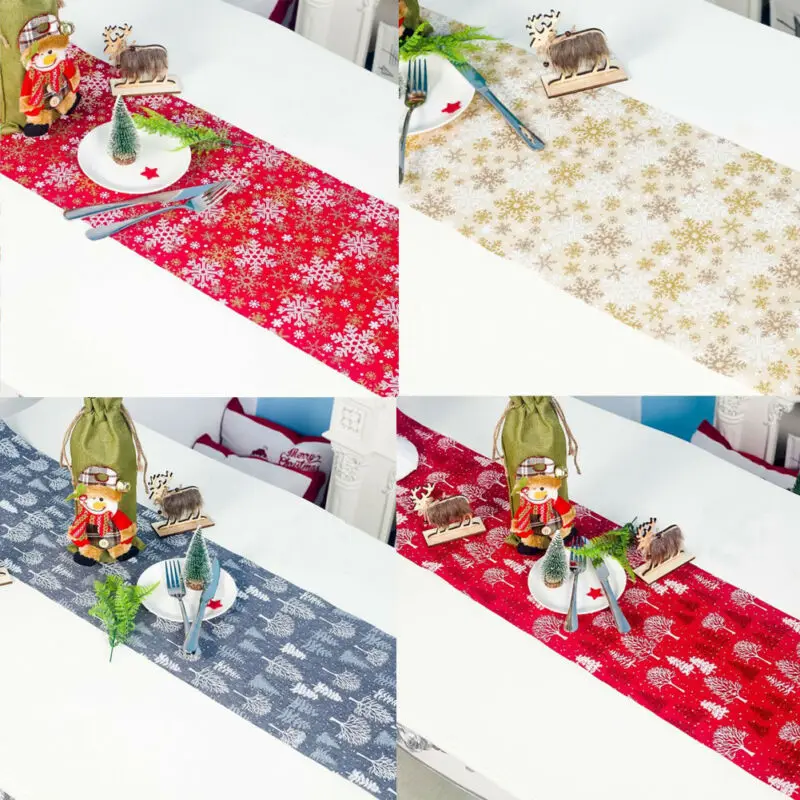 

Printed Christmas Tablecloths Dining Table Covers Tapestry Xmas Home Decorations