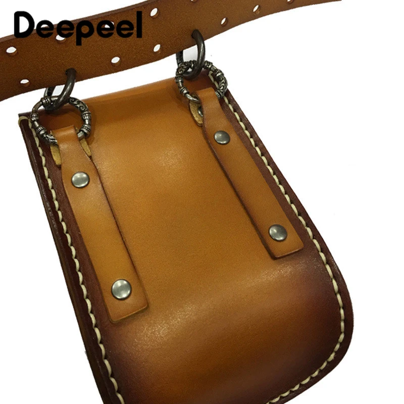 Deepeel 1 шт. 3,8*105-125 см Harajuku двухрядный многофункциональный ремень с отверстием первый слой коровья кожа Сплав пряжка унисекс пояс декор