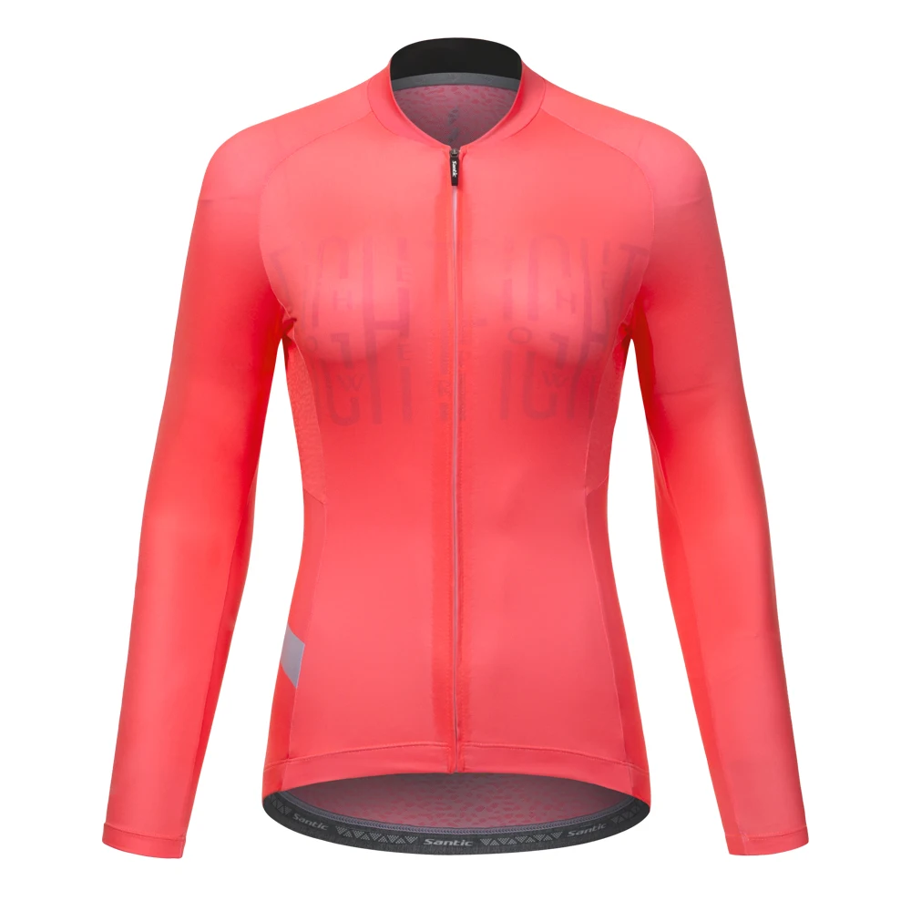 thumbnail image 1 of Santic - Maillot de ciclismo para mujer, de verano, fino, de manga larga, con protección solar, ropa de ciclismo, equipamiento para montar en bicicleta de carretera, tejido fresco, 1 of 5