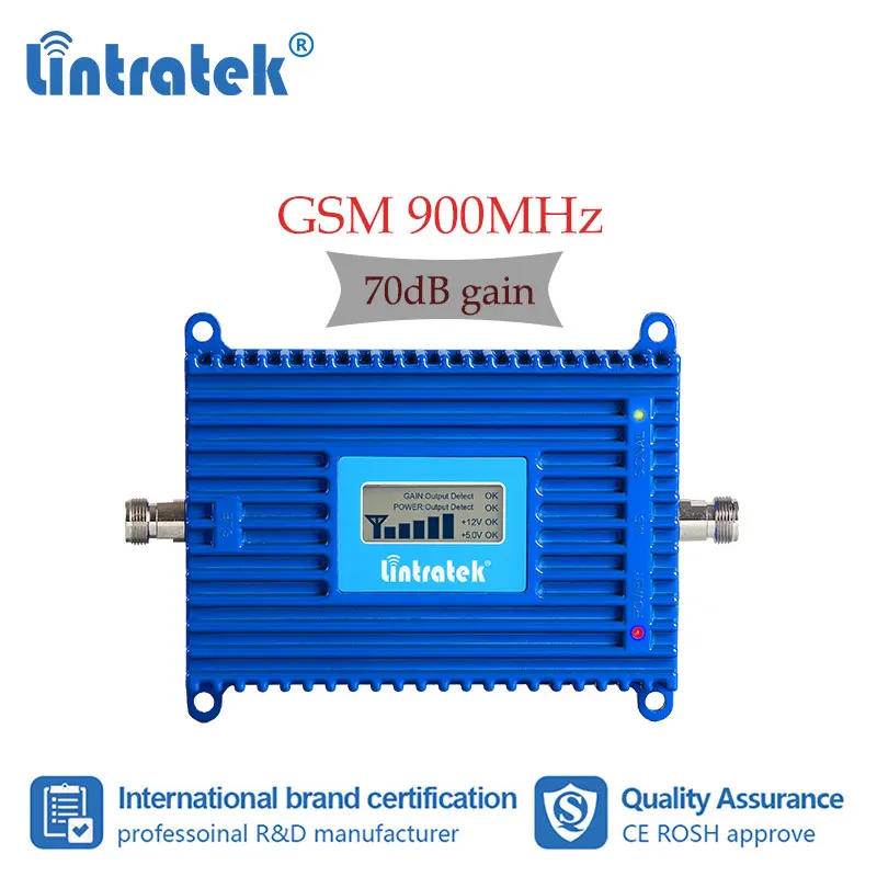 Lintratek GSM 2G 3G 900MHz 70dB усиление UMTS сотовый усилитель повторитель сигнала мобильного