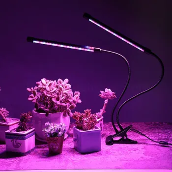 

2 Heads LED Grow Light Full Spectrum USB Clip-on Phyto Lamp for Plants Indoor Seedlings Flower Cultivation