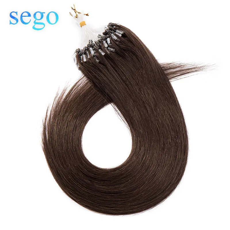 SEGO 1 г/локон 50 грамм наращивание волос с прямыми микропетлями 100% натуральные