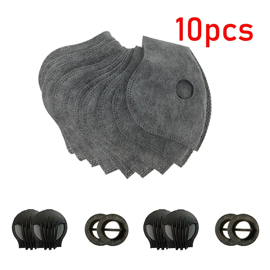 10Pcs 5 Layers PM2.5 Activated Carbon Air Cleaner Dust Pollution Mask Filter For Cycling Bicycle Outdoor Anti-Dust Tool#E3 | Спорт и
