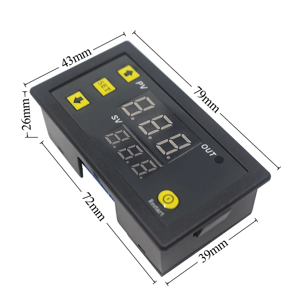 Портативный W3230 12VDC/24VDC/110-220VAC цифровой регулятор температуры светодиодный дисплей термостата регулятор-55 °C-120 °C