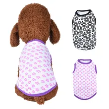 Модный жилет для животных весенние/осенние футболки с цветочным узором удобные домашние животные, собаки и кошки Костюмы малых и средних собак Рубашки Щенок Осенний жилет для девочек