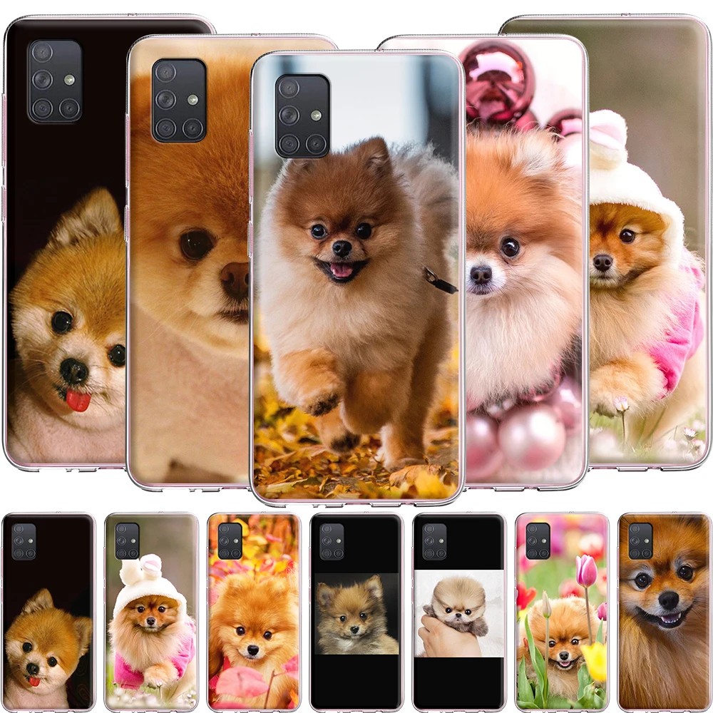Pomeranian Dog Silicone Case for Samsung Galaxy A2 A5 A6 A7 A8 A9 J3 J4 J5 J6 J7 J8 Plus Prime 2018 | Мобильные телефоны и
