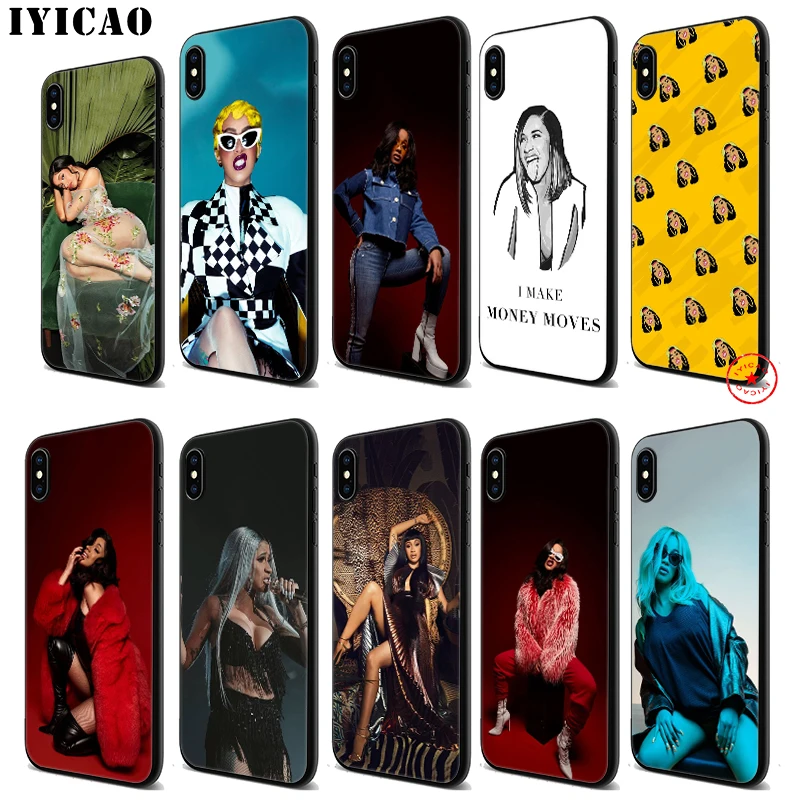 IYICAO Cardi B Cool Rap мягкий черный силиконовый чехол для iPhone 11 Pro Xr Xs Max X или 10 8 7 6 6S Plus 5 5S |