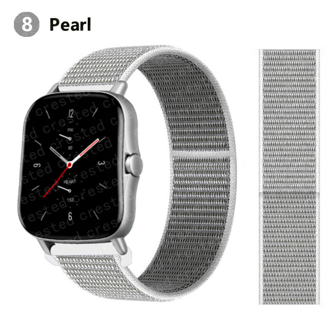 Nylon band For Amazfit GTS/2/2e/GTS2 Mini/GTR 3 Pro 42mm/47mm/GTR2/2e/stratos 2/3 Sport Loop Bracelet Amazfit bip strap