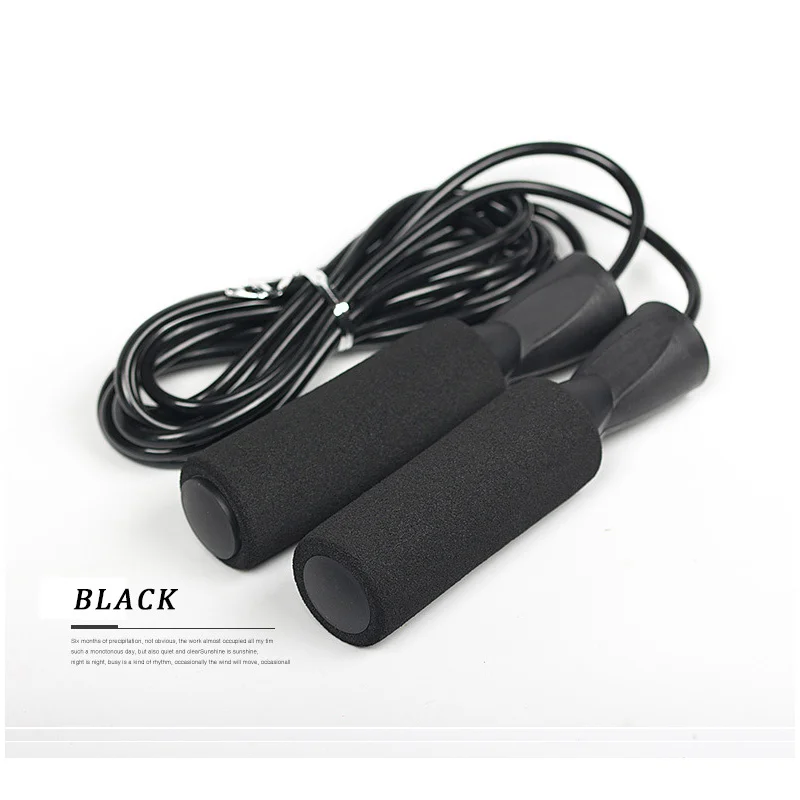 D004-black 3M из ПВХ, Скакалка с регулировкой скорости, для занятий спортом, для похудения, для дома, для тренажерного зала, для фитнеса, с подшипниками, для тренировок, регулируемая - Цвет: D004-black