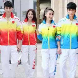 Унисекс национальная команда спортивная одежда костюмы куртка + брюки весна и осень Костюмы Китайская национальная команда женская одежда