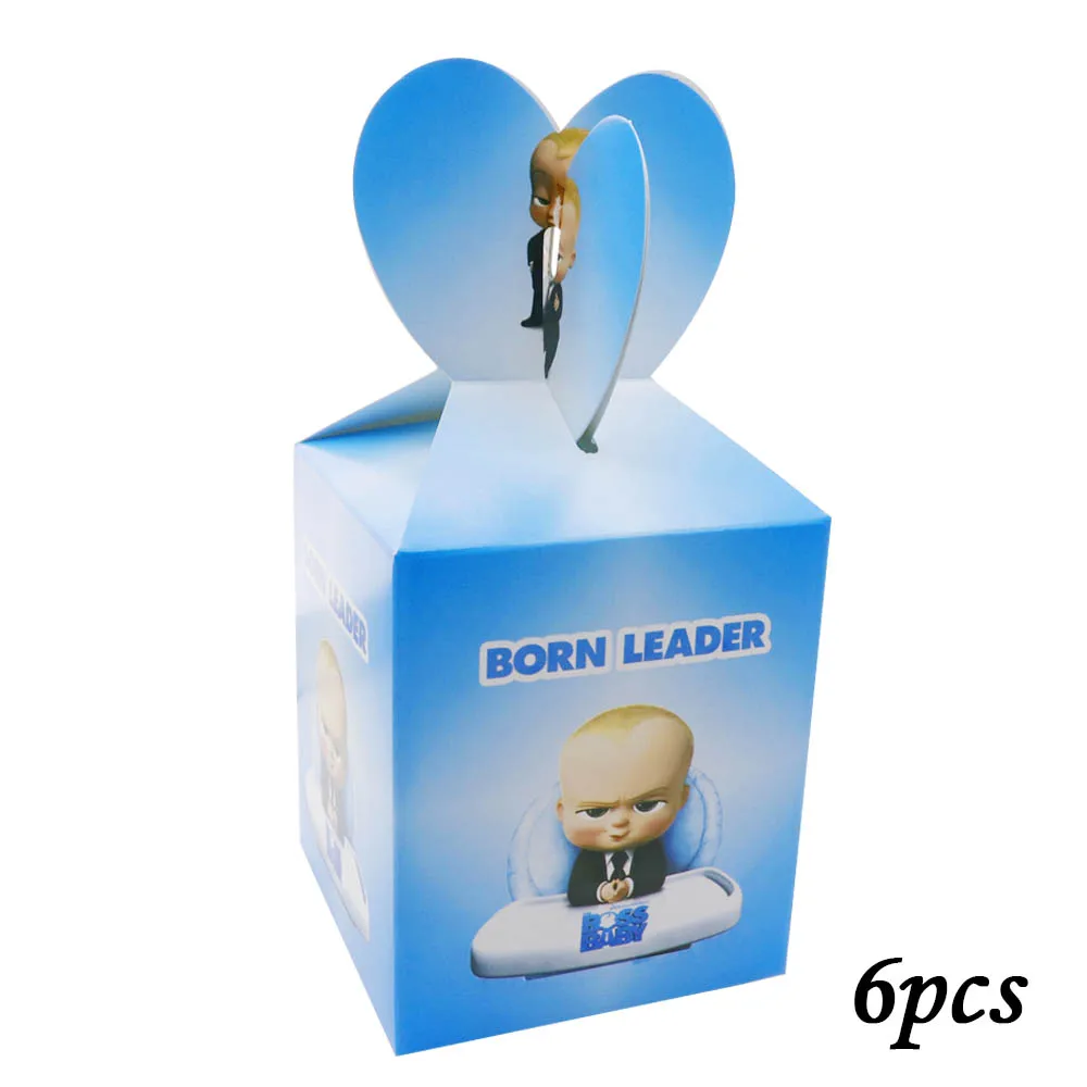candy box6pcs Популярные вечерние украшения для малышей с изображением босса, 10 шт./партия, Рамадана, свадебные украшения, чашка для детского душа, товары для вечеринок на день рождения для дома - Цвет: candy box6pcs