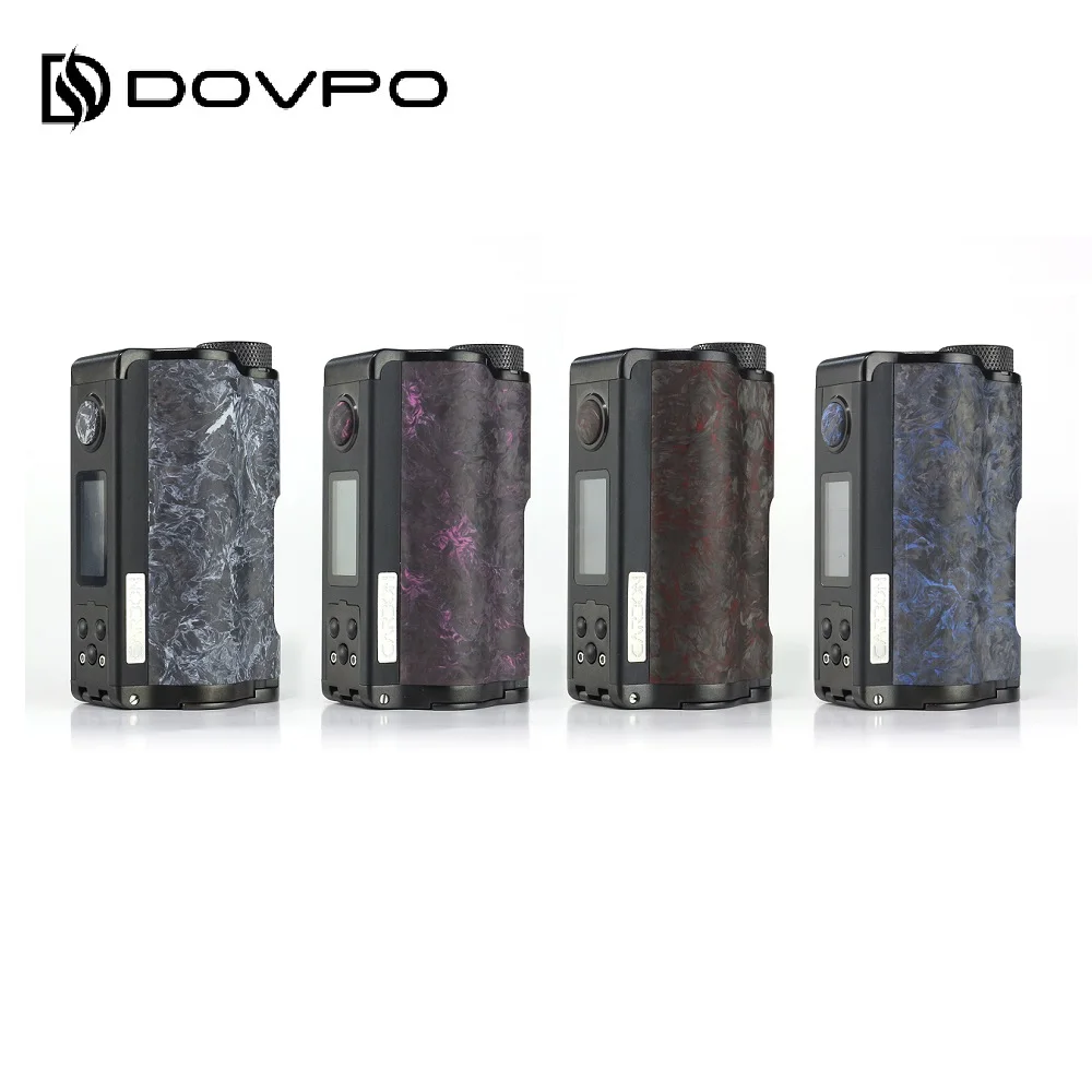 

Original DOVPO Topside Dual Carbon Squonk Mod with YIHI Chip Power by dual 18650 Battery Max 200W Output DOVPO Topside vs Drag 2