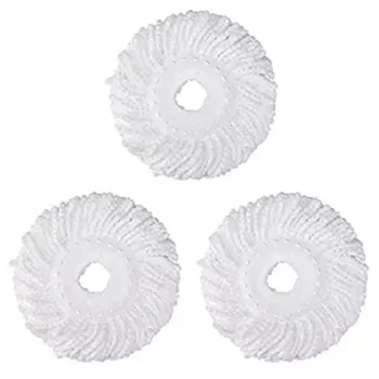 

3 Replacement Mop Micro-Head Refill Hurricane for 360° Spin Magic Mop-Microfiber Replacement Mop Head-Round Shape Standard Size