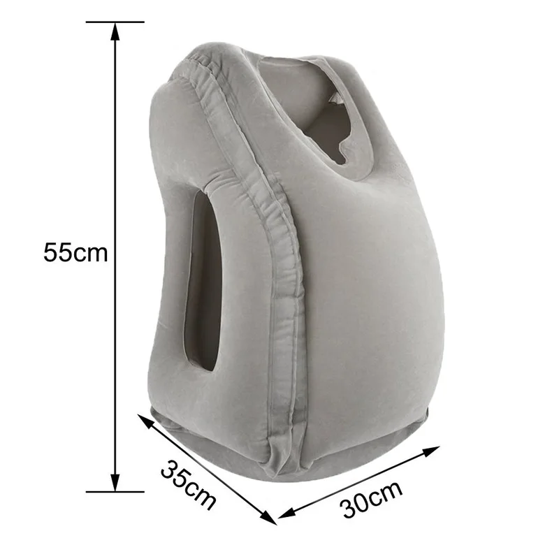 Inflatable Travel Sleeping Bag Portable Cushion Neck Pillow for Men Women Outdoor Airplane Flight Train Sleeping Easy 4