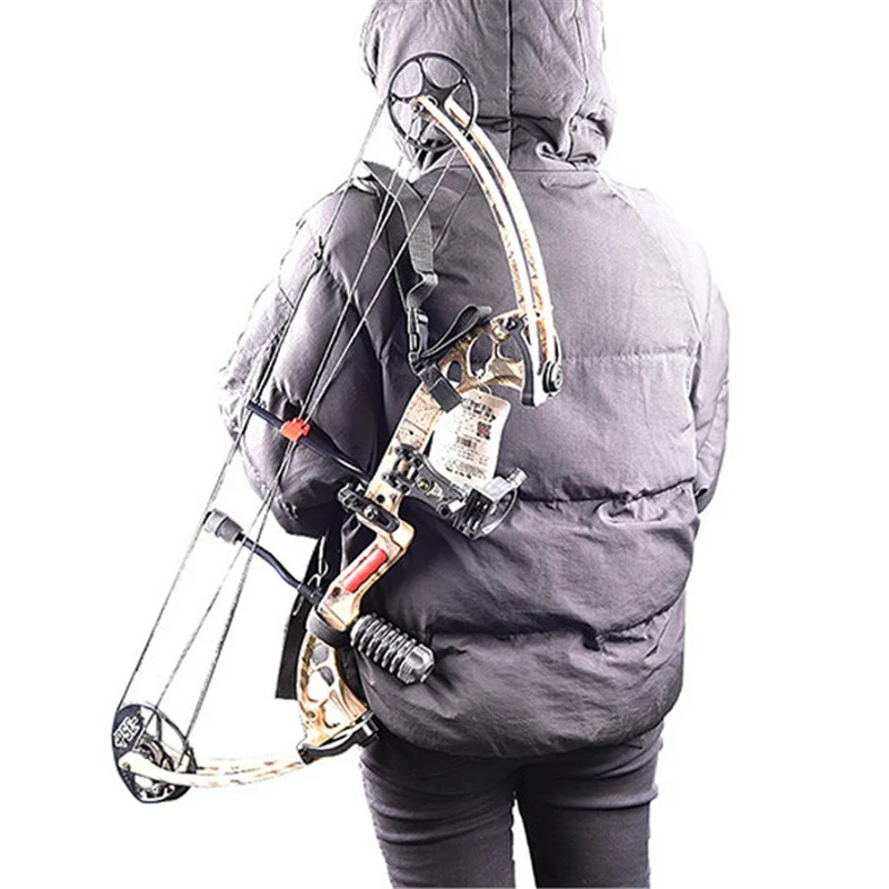 

Non-slip Webbing Strap Belt Hunting Accessories Tactical Adjustable Quick Release Soft Archery Shoulder Strap Rifle Sling Bungee