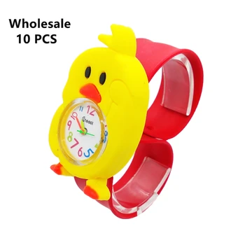 Wholesale Kids Watches Chicken Cartoon Rubber Child Watch Electronic Clock Children Digital Watch Montre Enfant for Girls Boys