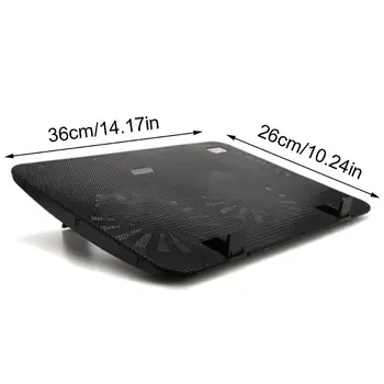 

Metal Panel Dual Fan Notebook Cooler Laptop Cooling Pad Slim Stand for 15.6\" PC X5QC