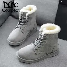 CooLcept женские босоножки на высоком каблуке сапоги Теплые зимние женские сапоги женский из искусственного шелка и сатина Замшевые полусапожки Женская обувь; botas mujer; плюшевые женские ботинки на снежную погоду размеры 36–40