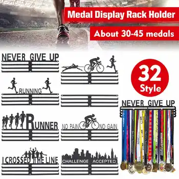 

1/2/3/4 Layers Multi-Style Medal Hanging Holder Rack Hanger Bracket Wall Hooks Iron Triathlon Running Sport Challenge