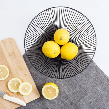 

Fruit Holder Vegetable Basket Iron Wire Candy Biscuit Bowls Tray Kitchen Food Storage GQ999