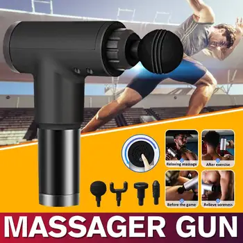 

3200r/min 4 Gears Massage Gun Low Noise Muscle Relaxation Massager Vibration Gun Vibration Massage Fitness Equipment With 4 Head