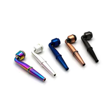 

Zinc Alloy Mini Metal Smoking Pipe 95MM Metal Bowl Metal Smoking Hand Spoon Pipe Tobacco Fit Dry Herb Pipes