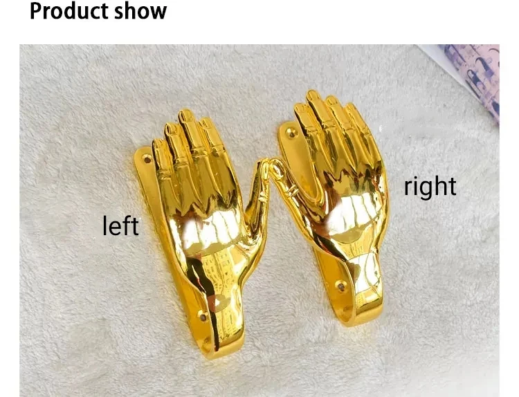 Description Picture 3 of itemFashion U hand-shaped Curtain Holdback Accessories Buckle Wall Hooks Metal Curtain Holder Window Home Decor Wall Mounted