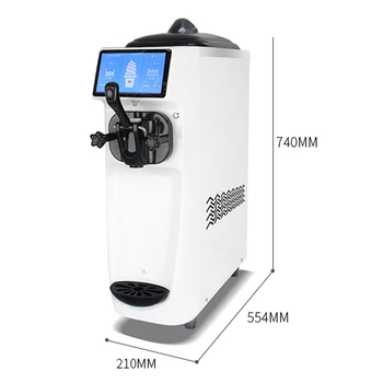 

Commercial soft serve Ice cream machine electric 16-22L / H four colors sweet cone ice cream making machine 110V / 220V 1050W