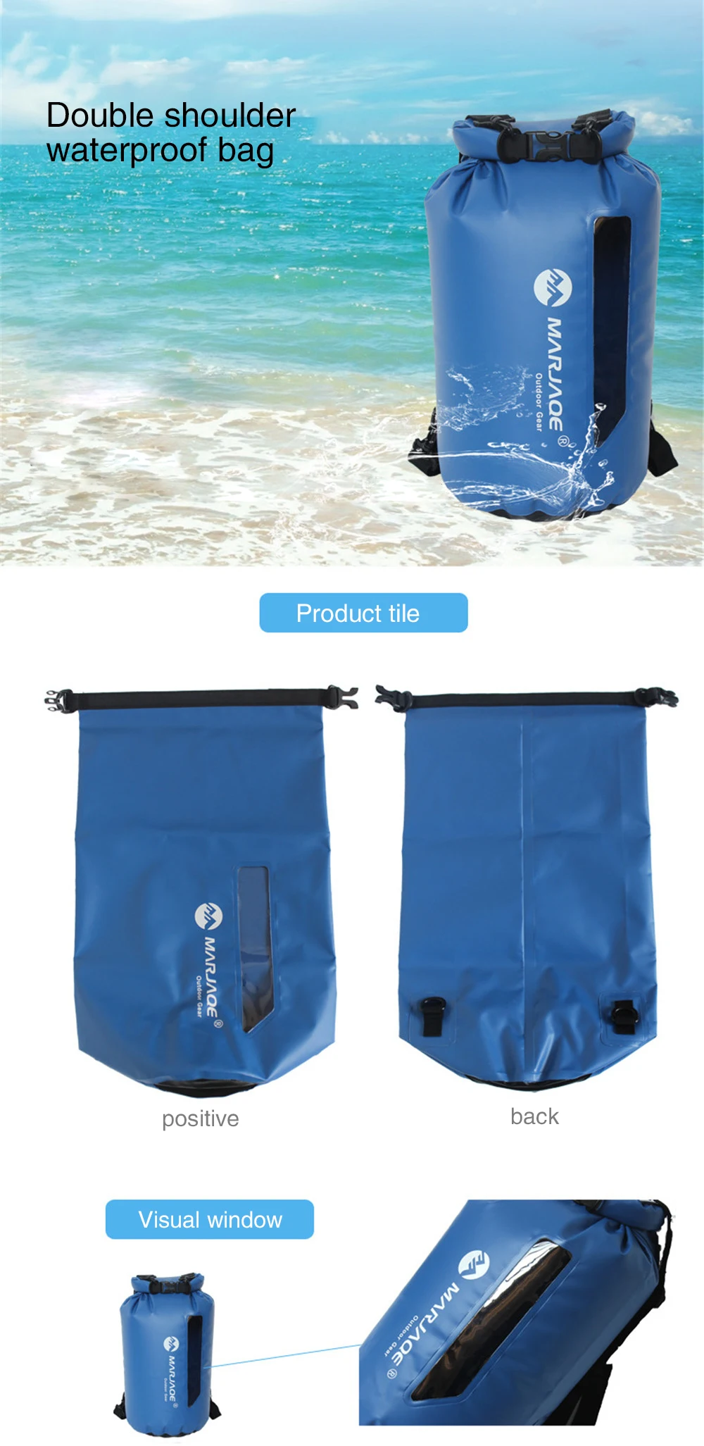 Двойные плечевые речные треккинговые сумки водонепроницаемые летние дрейфующие Пляжные Сумки на открытом воздухе альпинистские ручные сумки с карманом для воды A1611