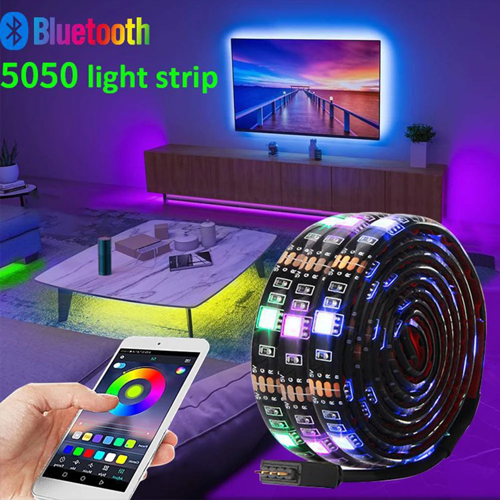 Colorful RGB Backlight for TV USB Powered LED strip light 5050 For Mirror PC Bluetooth APP Control | Лампы и освещение