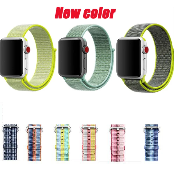 Ремешок для Apple Watch sport loop нейлоновый плетеный браслет 38 мм 42 40 44 iwatch band Series 5/4/3/2/1|watch