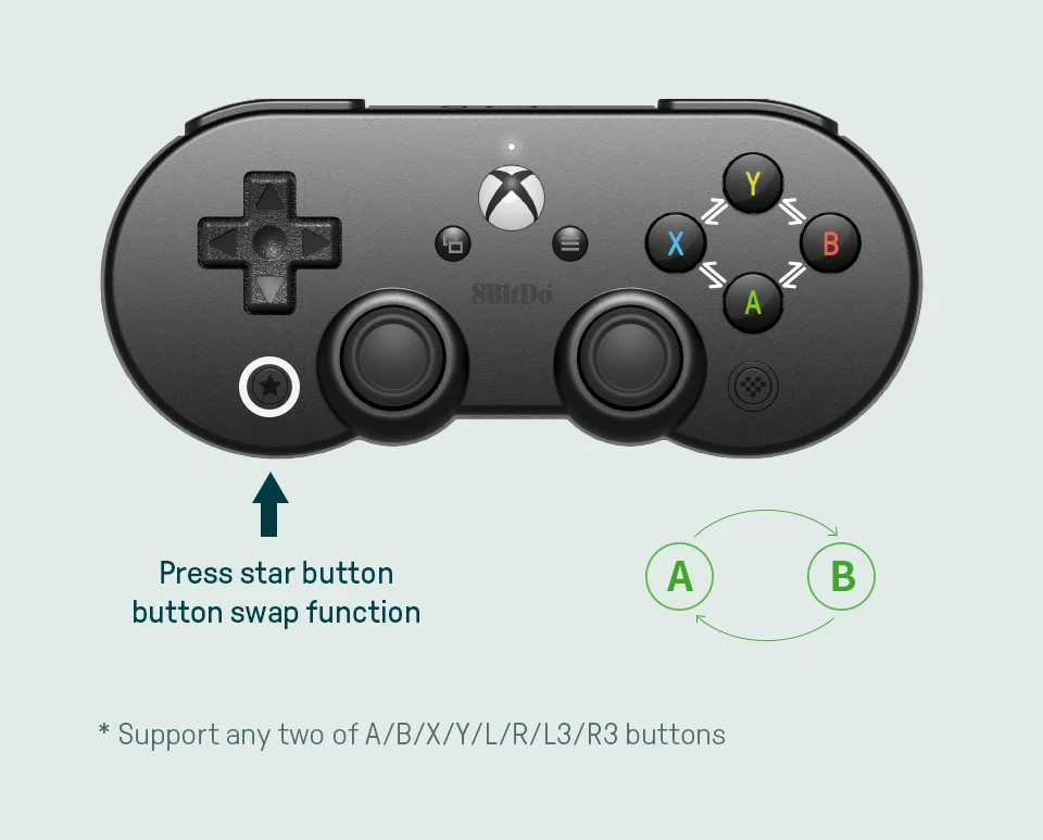 8BitDo SN30 Pro for Xbox cloud gaming on Android includes clip - Android