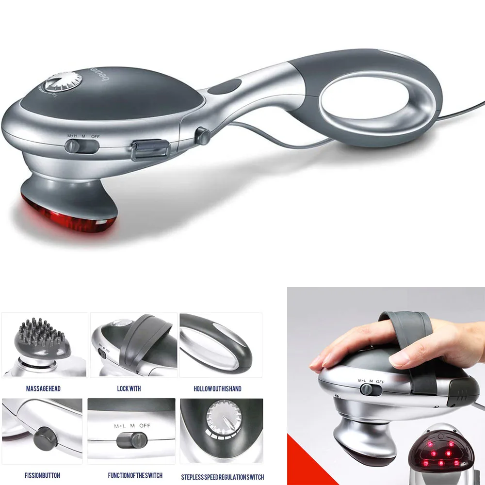 220V Double Head Hand Held Electric Body Massager Machine Variable