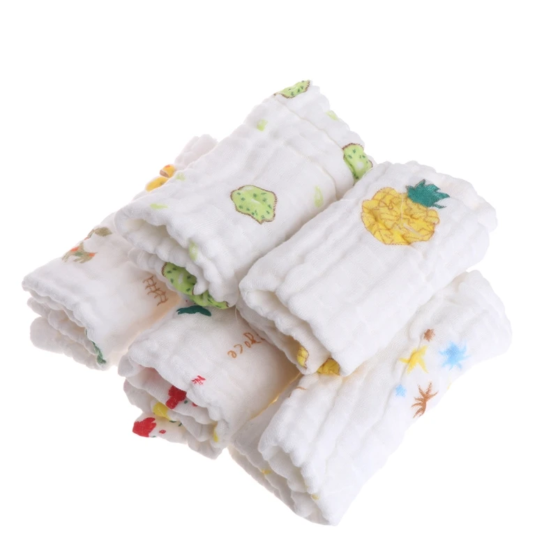 5 шт. Детский носовой Платок Квадратный муслиновое полотенце хлопок детское полотенце для лица
