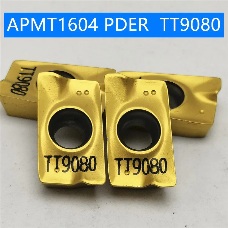 

100PCS APMT1604 PDER TT9080 Carbide insert Milling tools Face milling turning tools Lathe cutter Tool turning insert APMT 1604