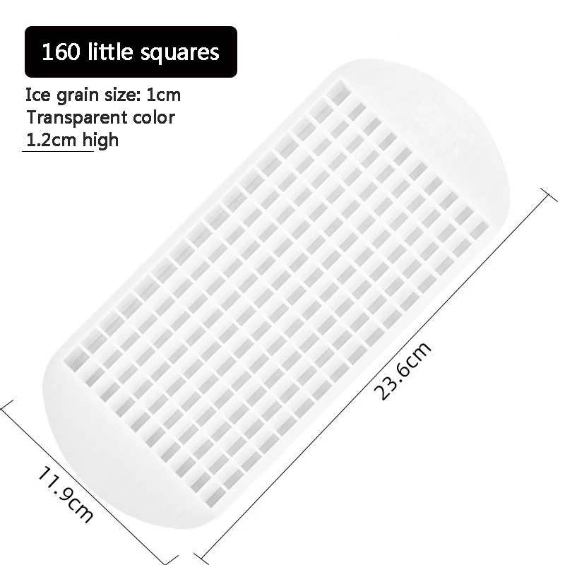 Форма для льда, 160 решеток, пищевой силикагель, сделай сам, креативный маленький куб, многоразовый морозильник, гаджет, кухонные аксессуары, барные инструменты - Цвет: A white mold