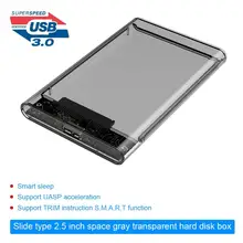 

USB 3.0/2.0 5Gbps 2.5inch SATA External HDD SSD Enclosure Hard Disk Drive Case