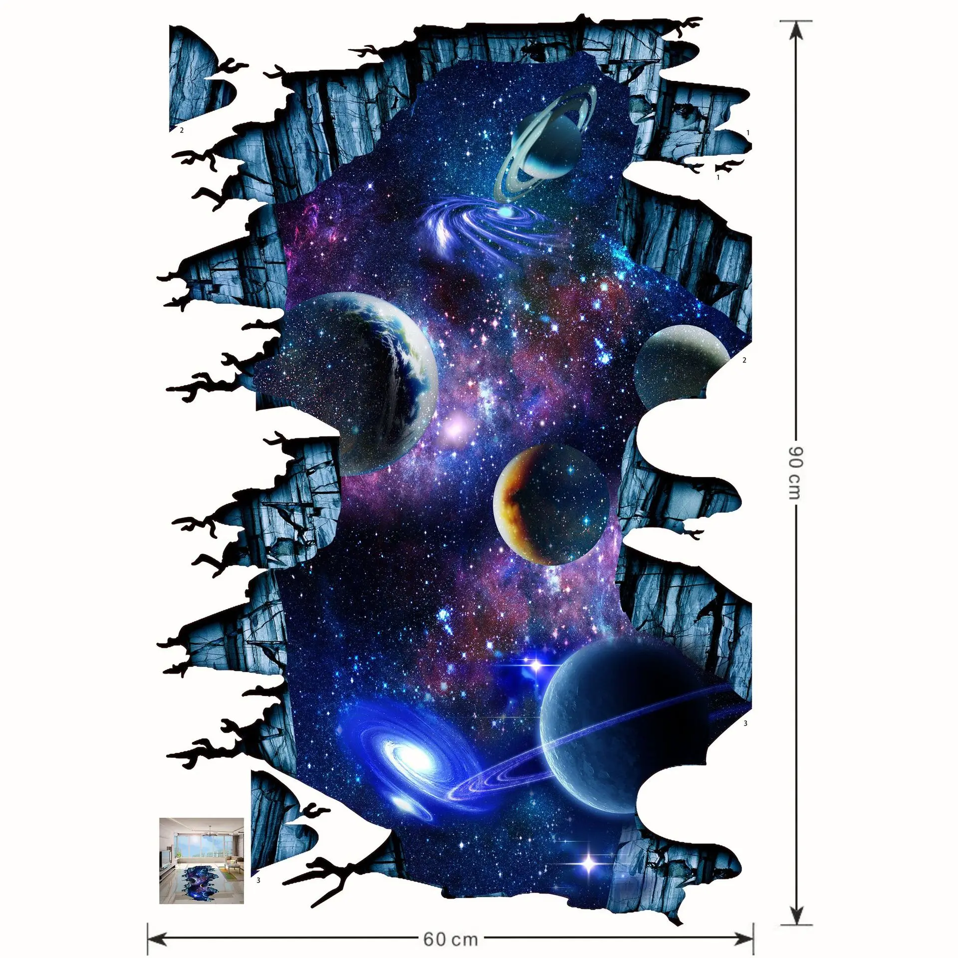 Wall-Stickers3D, звезда, наклейки на стену, фальшивое окно, дельфин, Акула, спальня, гостиная, декоративная живопись, Декор