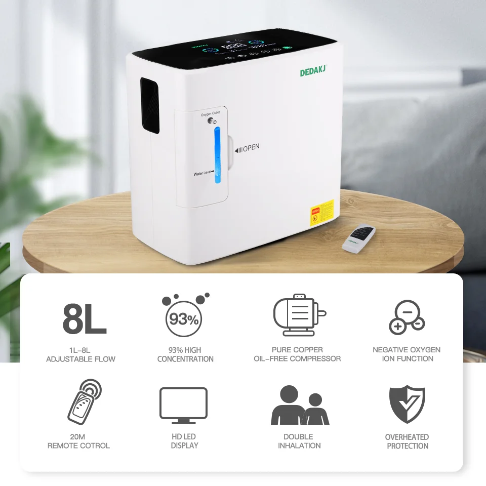 DE-1S 93% High Concentration Low Operation Noise Oxygene Machine Household Portable Oxygen Concentrator Oxygen Generator 8 H1ab6e14523684124a2d9e413b561b424M